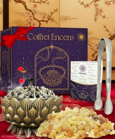 Coffret Encens Oliban Naturel – Boswellia Serrata 100g + Encensoir + Pince